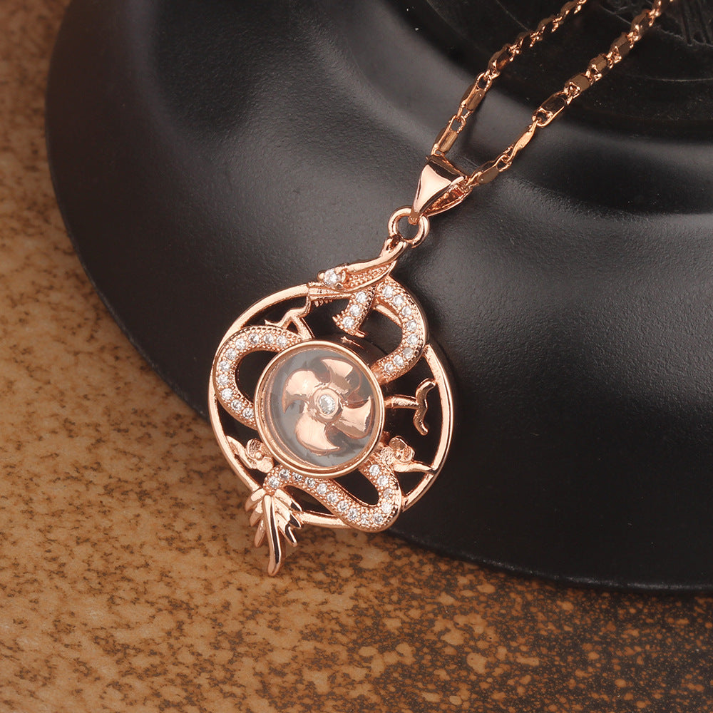Dragon Totem Necklace with Windmill Design