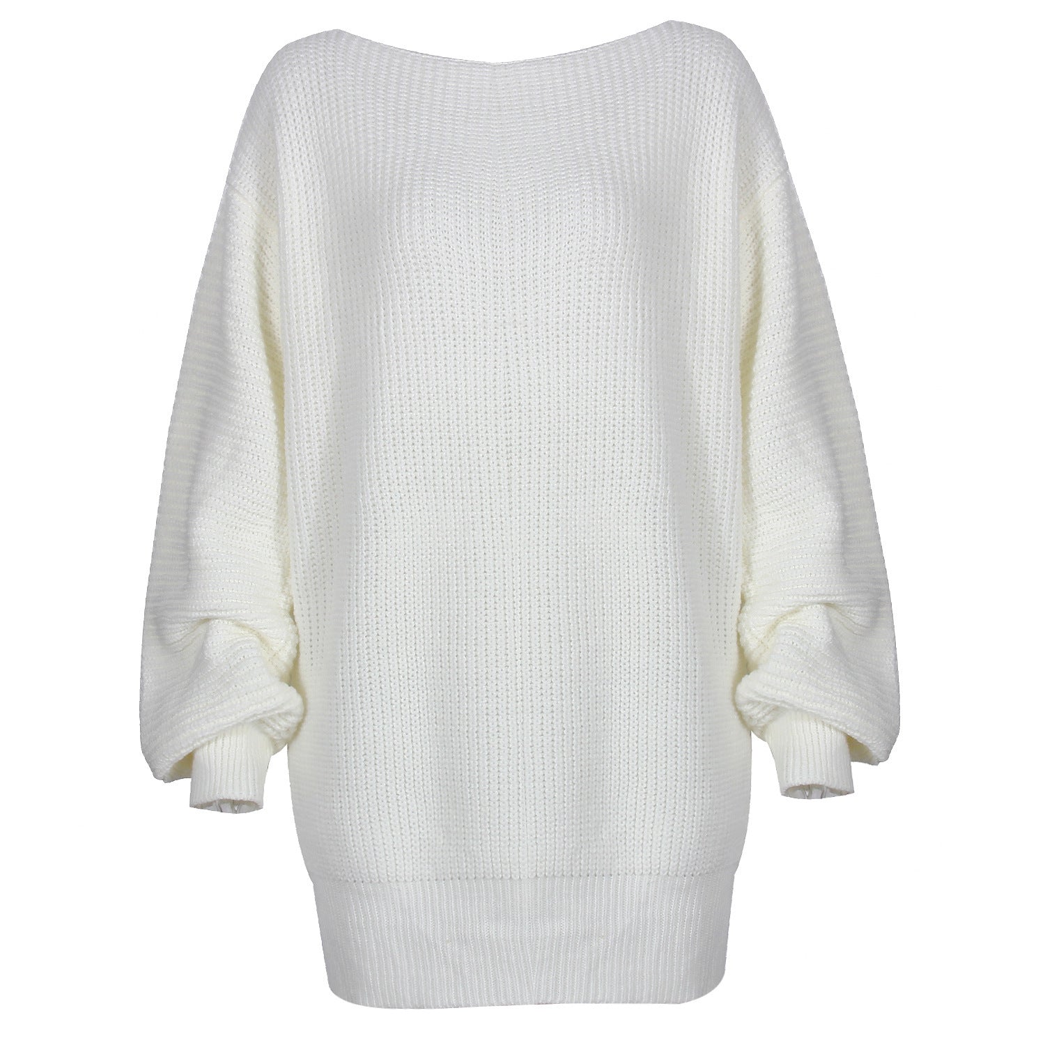 Real shot autumn and winter Europe and the United States long sleeve collar casual loose knitted sweater dress Amazon explosions cross-border women's clothing