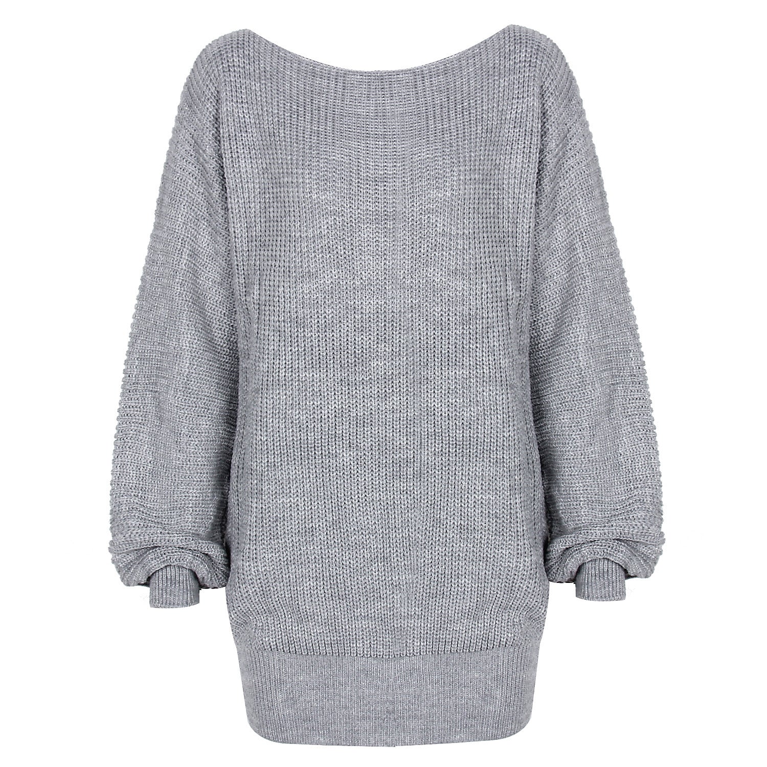 Real shot autumn and winter Europe and the United States long sleeve collar casual loose knitted sweater dress Amazon explosions cross-border women's clothing
