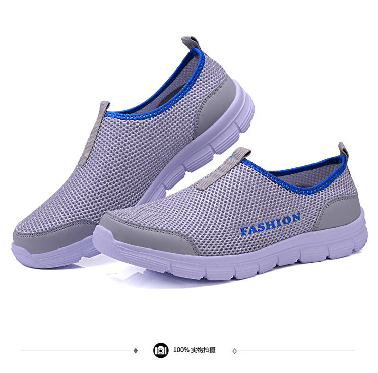 New Summer Mesh Men's Shoes Breathable Mesh Casual Sports Women's Shoes Korean Style Couple Shoes Mesh Shoes Men's Running Shoes