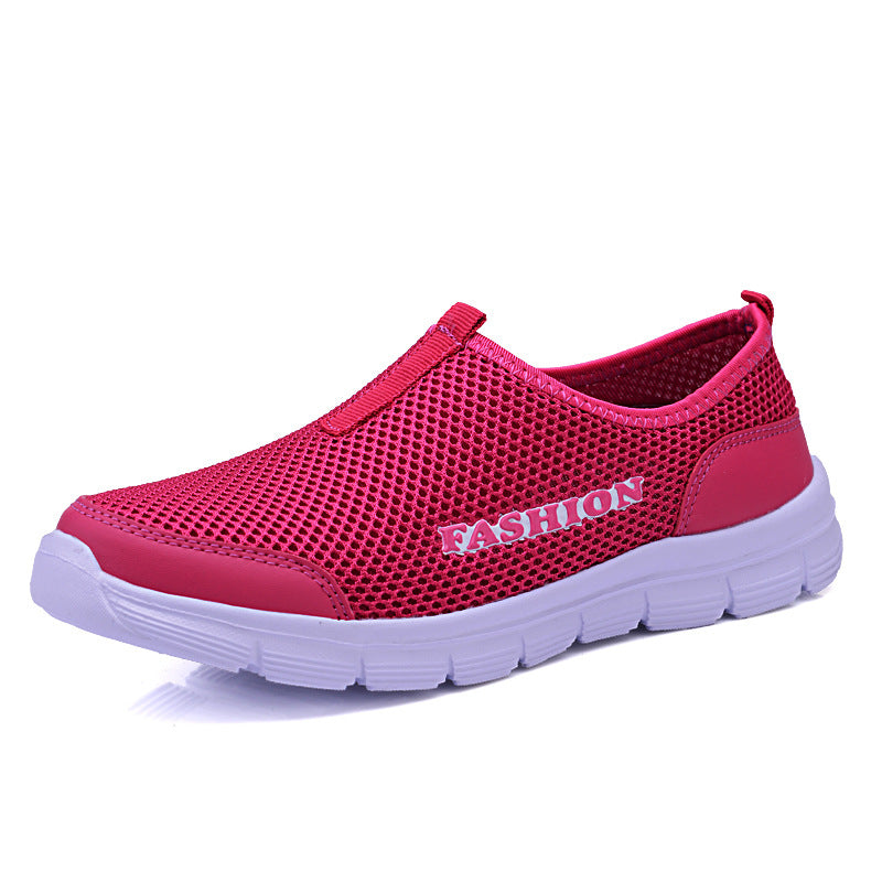 New Summer Mesh Men's Shoes Breathable Mesh Casual Sports Women's Shoes Korean Style Couple Shoes Mesh Shoes Men's Running Shoes
