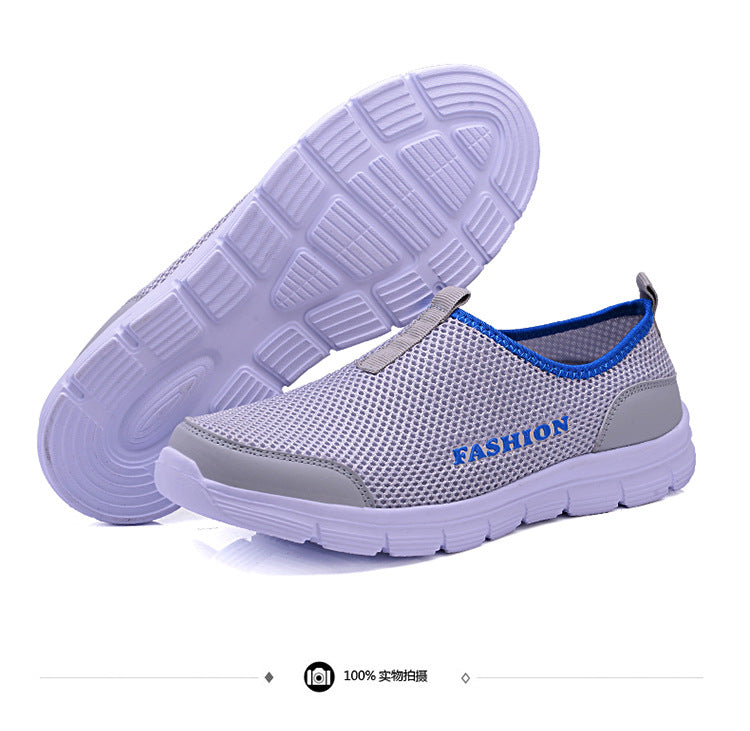 New Summer Mesh Men's Shoes Breathable Mesh Casual Sports Women's Shoes Korean Style Couple Shoes Mesh Shoes Men's Running Shoes