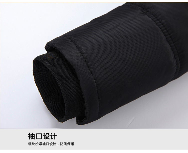 Foreign trade supply generation winter men's fleece-lined thick coat men's old men's cotton-padded jacket new dad cotton-padded jacket men
