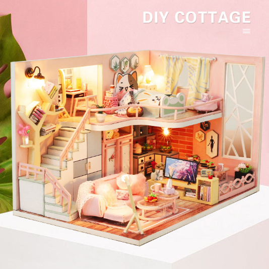 DIY Model Toy Cabin Building Kit