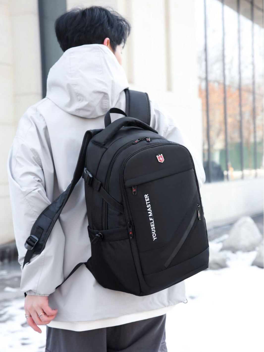 Cross-border Backpack Men's Large Capacity Business Travel Bag Computer Backpack Junior Senior high school College Student Schoolbag New Travel