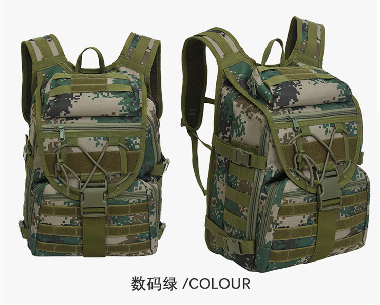 2025 New Men's Outdoor Backpack Travel Bag Large Capacity Oxford Cloth USB Charging Summer Camp Bag Export
