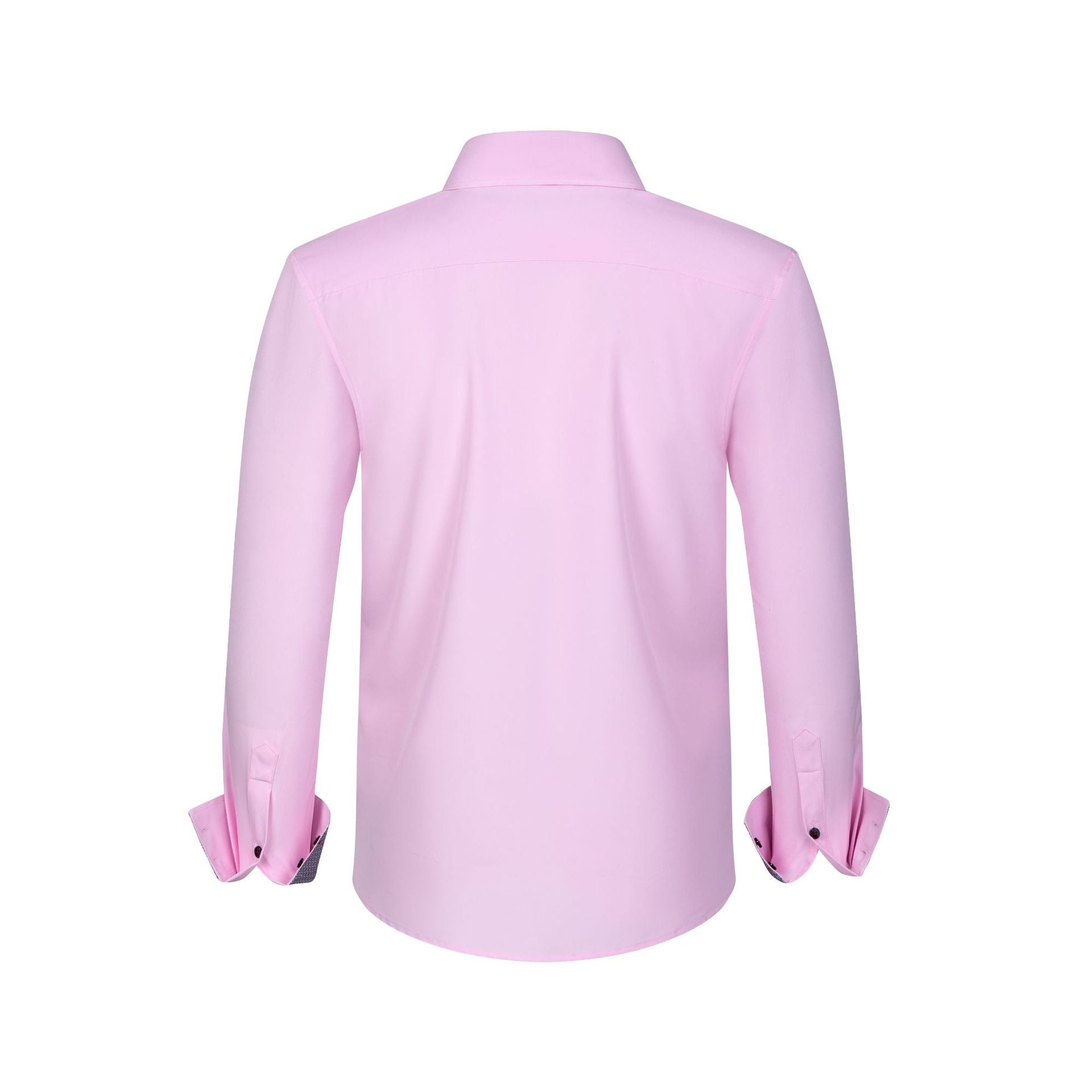 Cross-Border Four-Way Stretch Men's Shirt Polka Dot Color Matching Design Double-Breasted Shirt Men's Amazon Hot Style