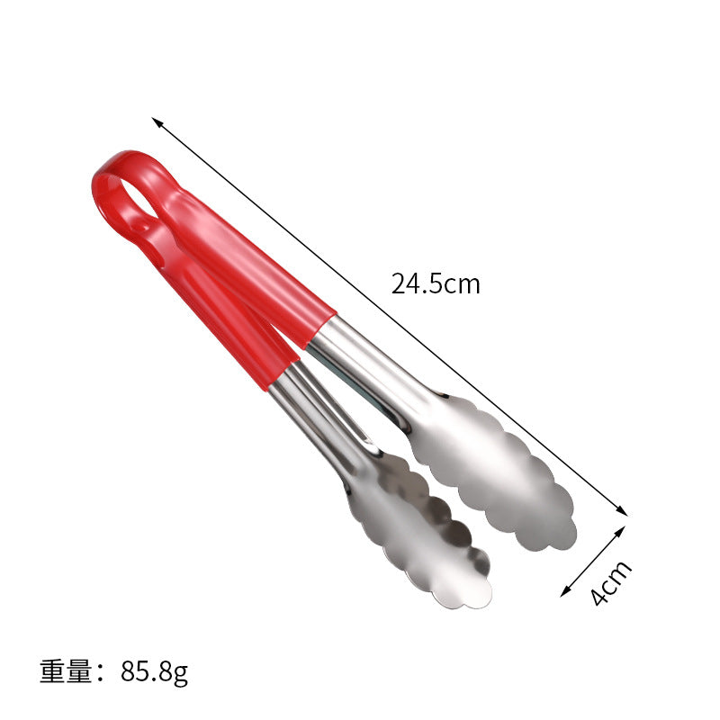 Stainless Steel Food Clip Anti-scalding Stall Commercial Buffet Malatang Special Clip Kitchen Cooked Food Clip Bread Clip