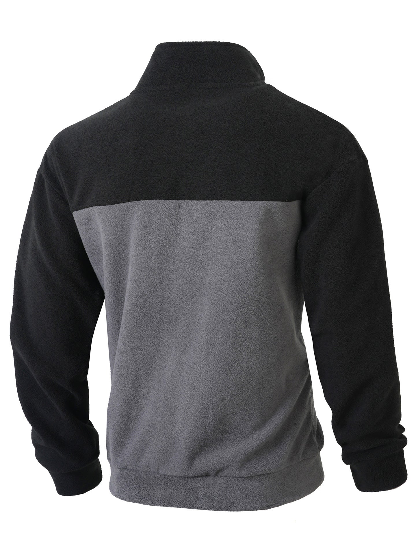 Autumn and Winter European and American Cross-Border Casual Men's Sweatshirt Long-Sleeved Thickened Fleece Half-Zip Sweatshirt Hot-Selling Daily Top