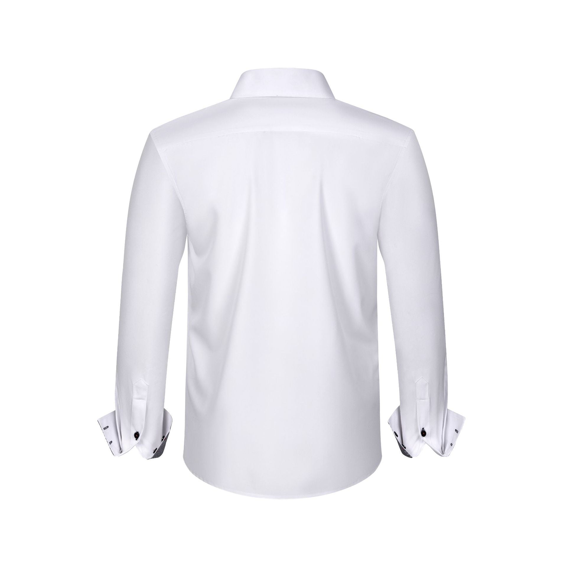 Cross-Border Four-Way Stretch Men's Shirt Polka Dot Color Matching Design Double-Breasted Shirt Men's Amazon Hot Style