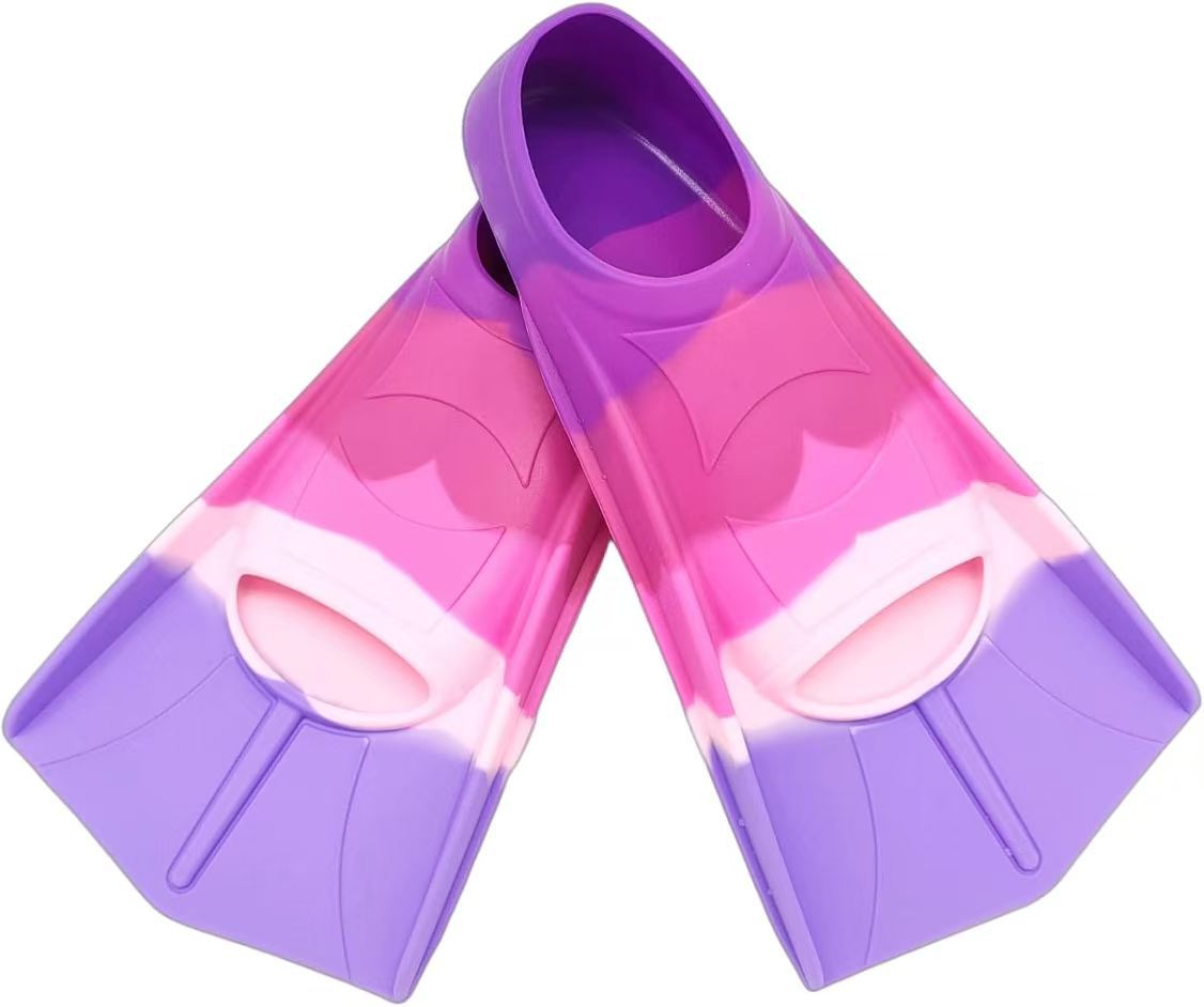 Hot sale professional training freestyle silicone frog shoes short flippers adult children flippers frog shoes manufacturers wholesale
