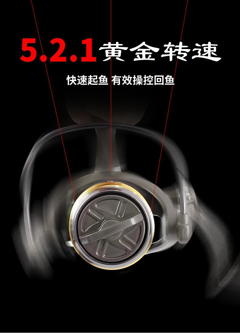 Cross-Border Manufacturer All-Metal Fishing Reel Spinning Reel Fishing Line Reel Lure Reel Spinning Reel Special Long-Distance Casting Spinning Reel