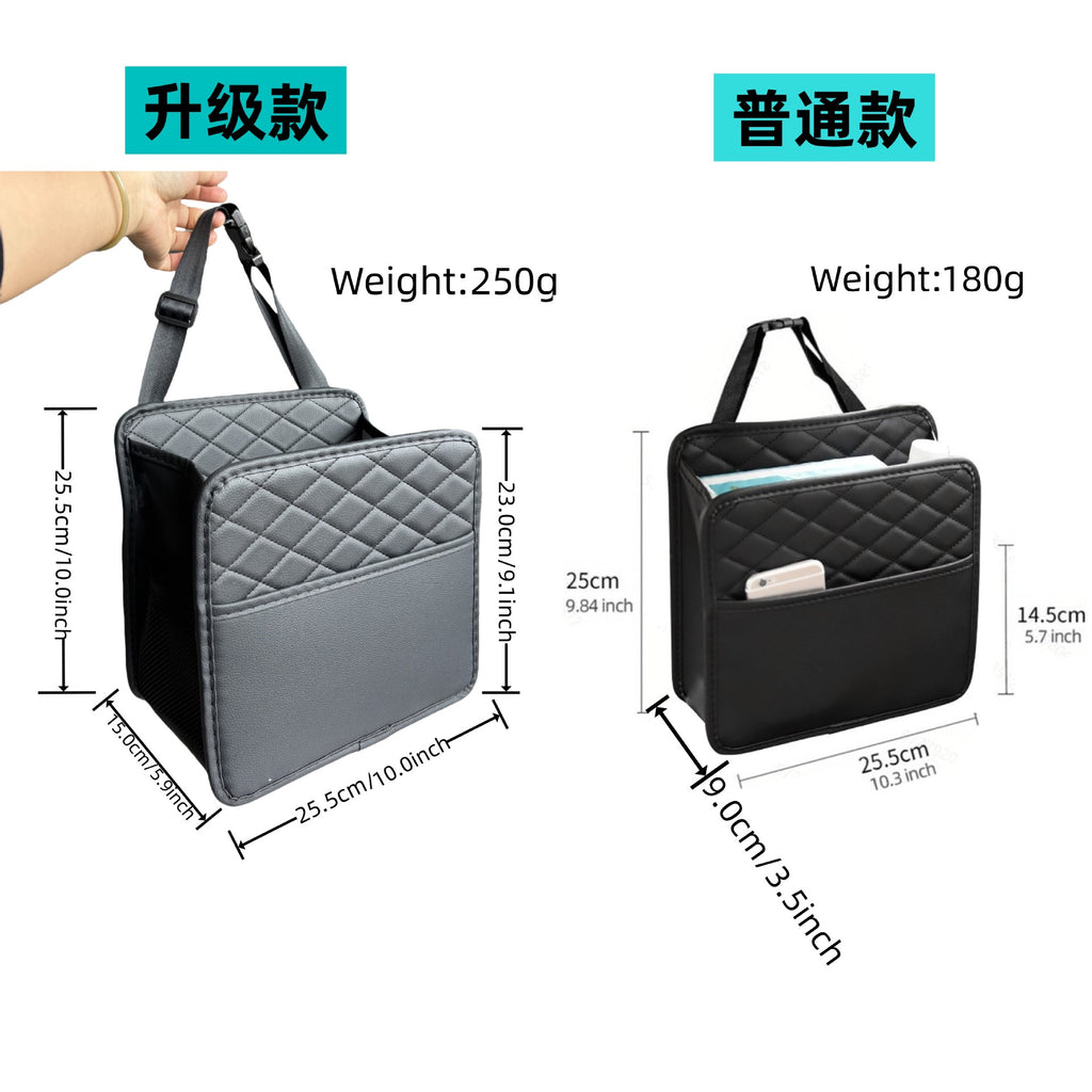 Cross-border upgrade car chair back suede storage bag seat storage cup bag multi-compartment bundled storage bag