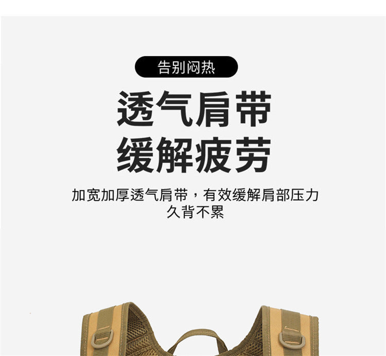 2025 New Men's Outdoor Backpack Travel Bag Large Capacity Oxford Cloth USB Charging Summer Camp Bag Export