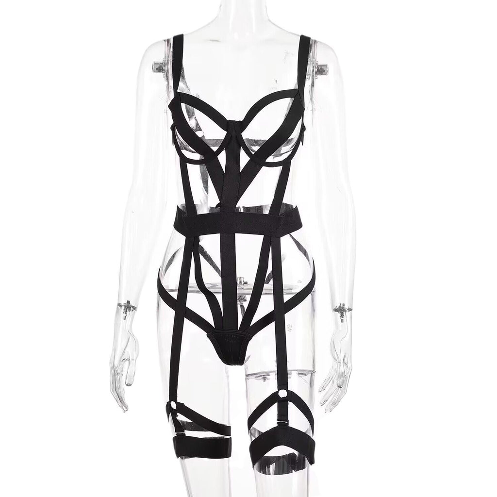European and American Foreign Trade Sexy Underwear AliExpress Complicated Craft Strap Bundle Body Hollow Body Clothes Wholesale
