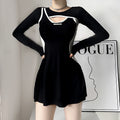 Swimming Suit Women's Summer Sexy Conservatively Conservatively Shaded Meat Slimming Long-sleeved Split Swimming Trunks Small Chest ins Hot Spring