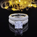 European and American Cross-border E-commerce Hot Sale Combination Ring suit Ring Female Niche High-level Sense Design Super Flash r7489
