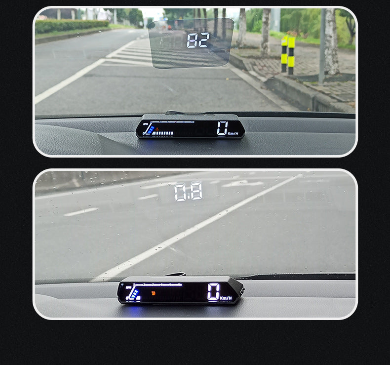 Hud head-up display obd multi-function vehicle instrument oil temperature transmission oil temperature monitoring dual display screen S100
