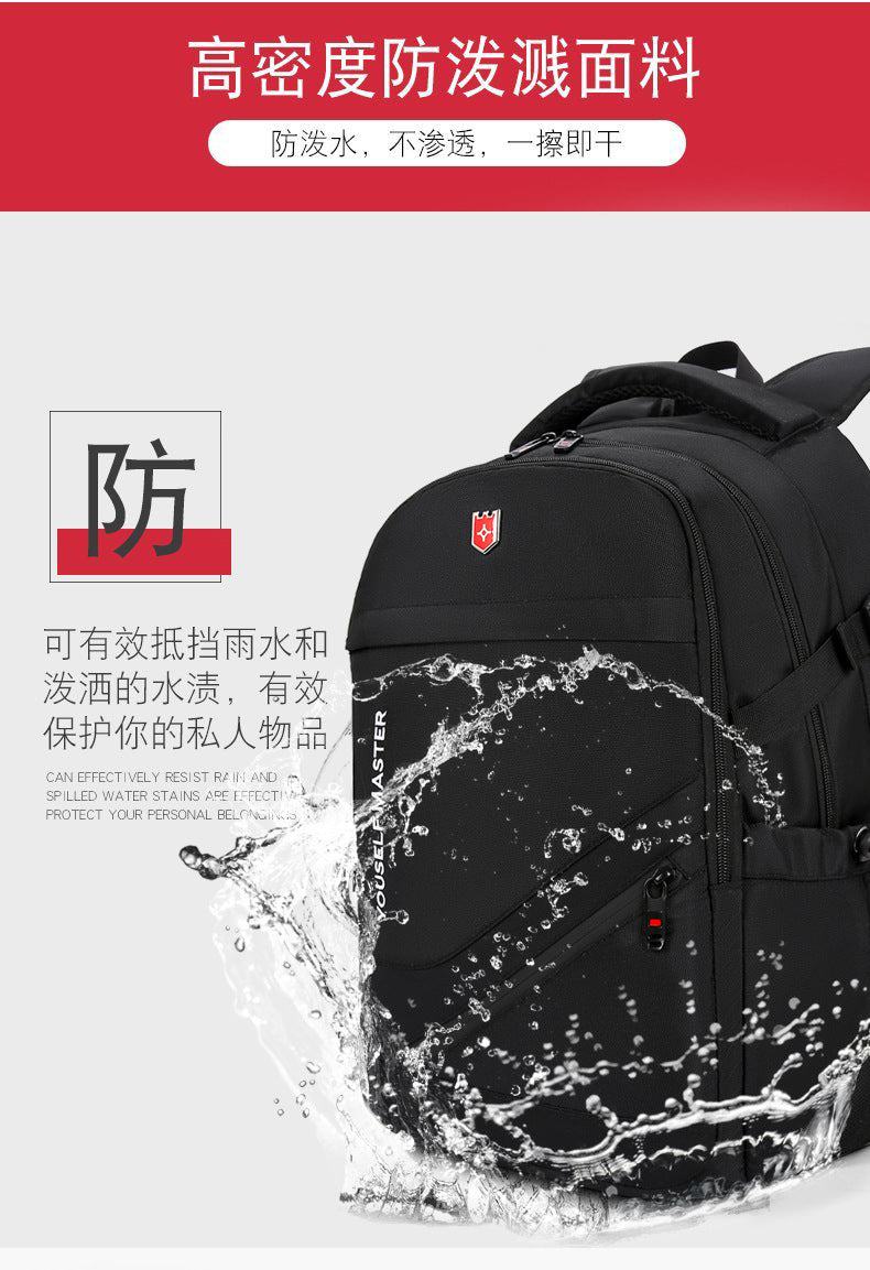 Cross-border Backpack Men's Large Capacity Business Travel Bag Computer Backpack Junior Senior high school College Student Schoolbag New Travel
