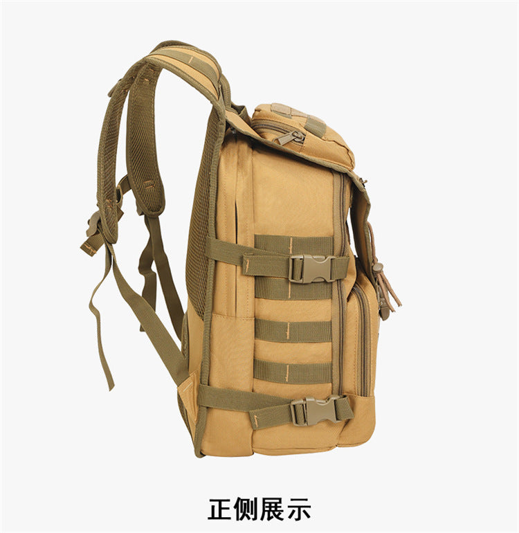 2025 New Men's Outdoor Backpack Travel Bag Large Capacity Oxford Cloth USB Charging Summer Camp Bag Export