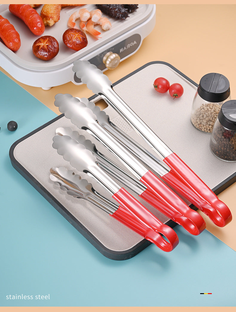 Stainless Steel Food Clip Anti-scalding Stall Commercial Buffet Malatang Special Clip Kitchen Cooked Food Clip Bread Clip
