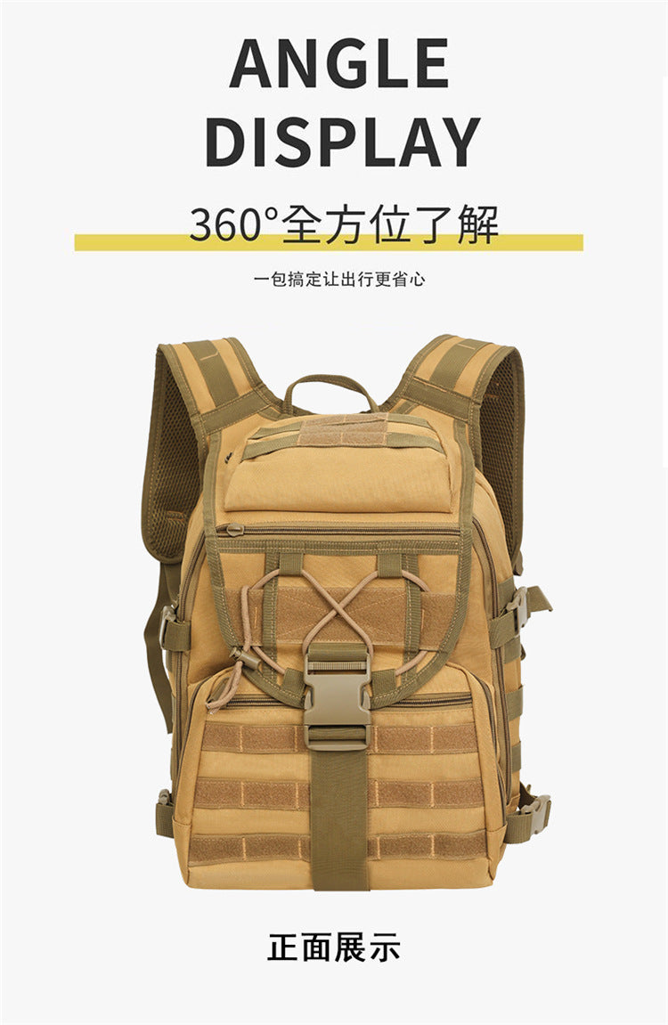 2025 New Men's Outdoor Backpack Travel Bag Large Capacity Oxford Cloth USB Charging Summer Camp Bag Export