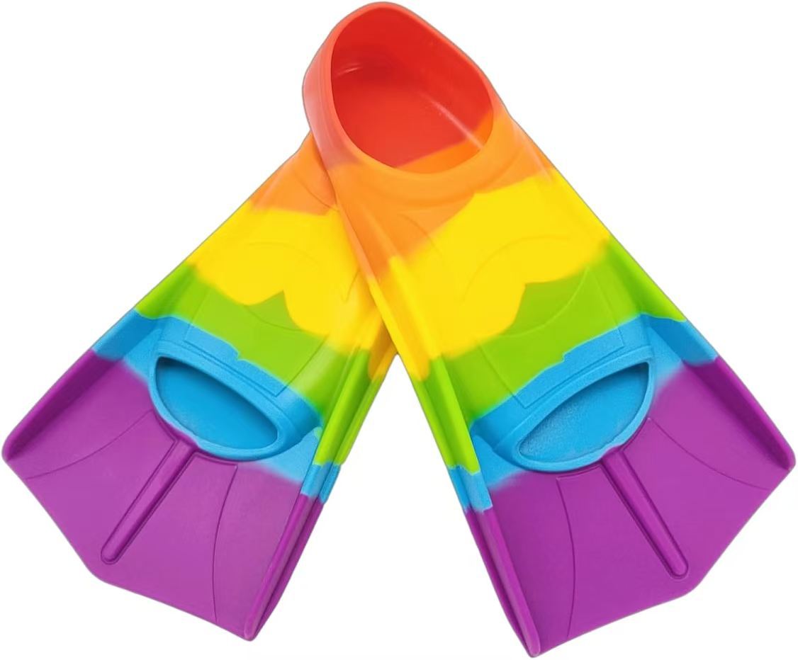 Hot sale professional training freestyle silicone frog shoes short flippers adult children flippers frog shoes manufacturers wholesale
