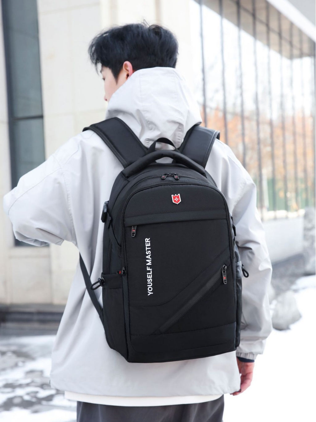 Cross-border Backpack Men's Large Capacity Business Travel Bag Computer Backpack Junior Senior high school College Student Schoolbag New Travel