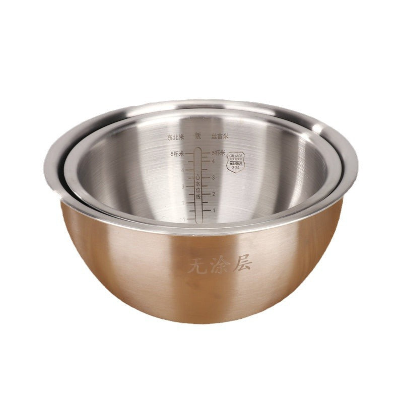 Rice Cooker Liner 304 Stainless Steel Food Grade Zero Coated Non-stick Cooker Liner Suitable for Xiaomi Rice Cooker