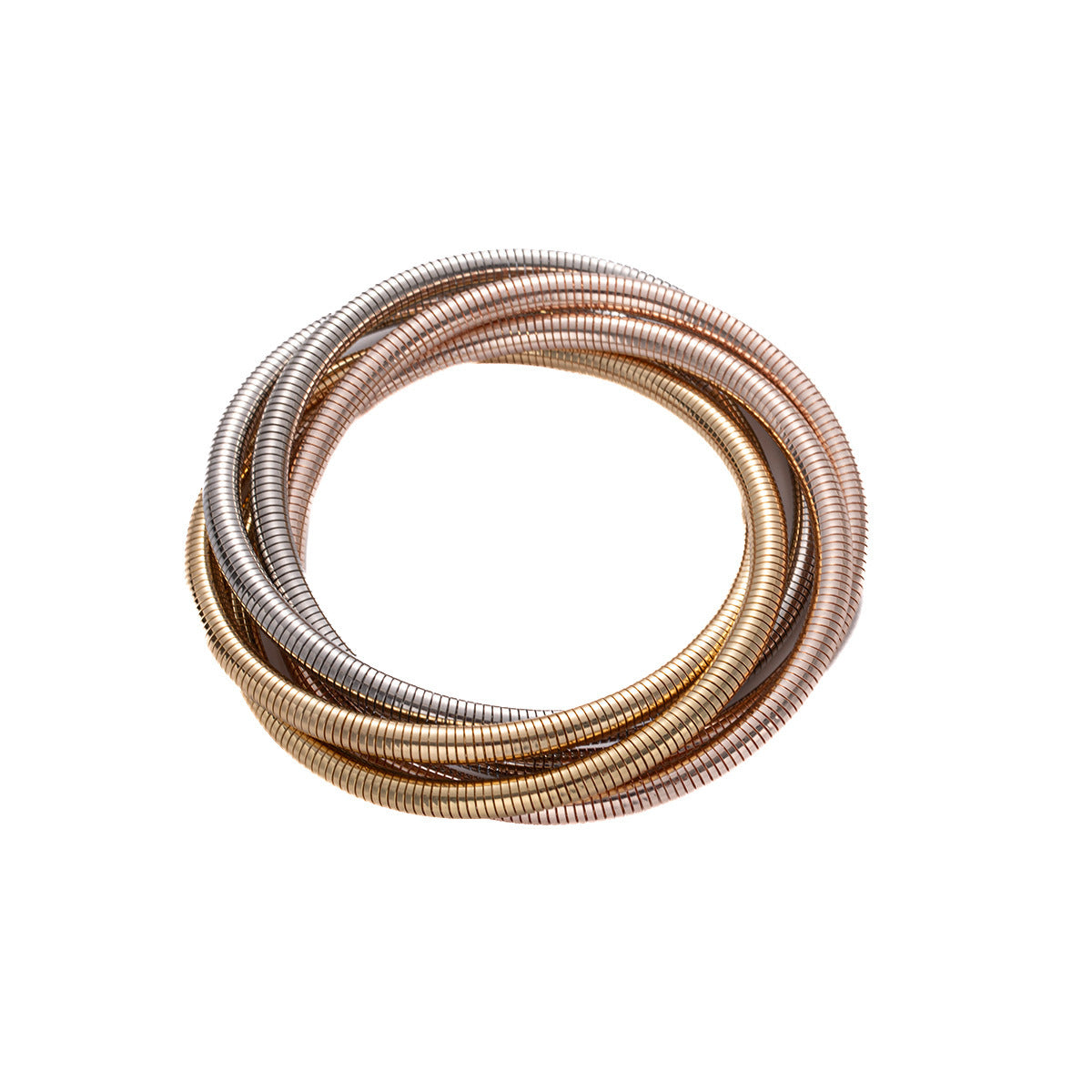 European and American Style Snake Bone Fashion Bracelet Retro Multi-Layer Threaded Wrap Bracelet Elegant High-End Light Luxury Jewelry Iron