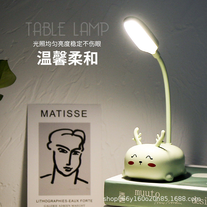 Factory direct creative cute girl heart mini small table lamp led bedroom bedroom bedside eye protection night light