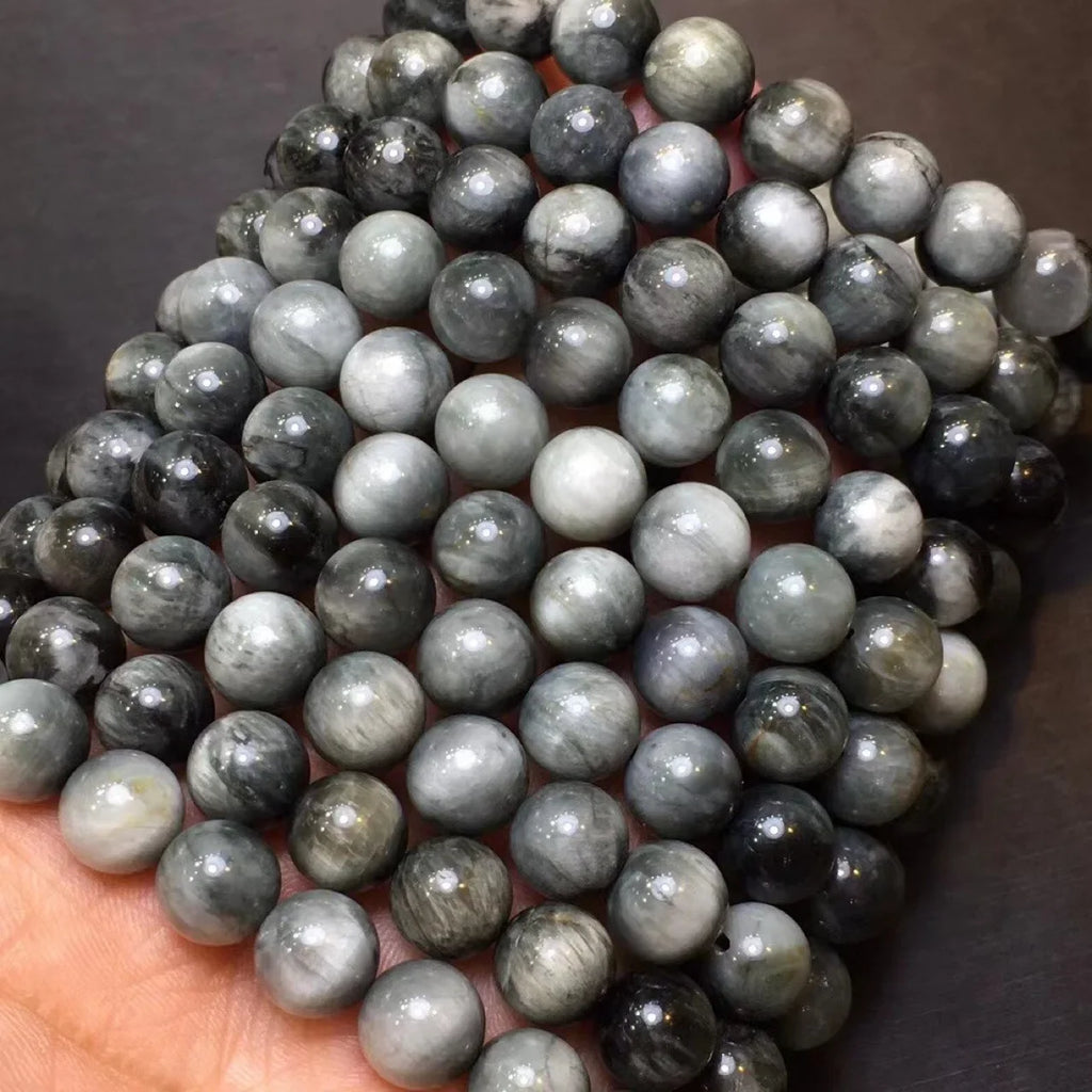 Natural Eagle Eye Stone Single Circle Fashion Bracelet for Men and Women, Light Luxury and Simple Pattern Bracelet