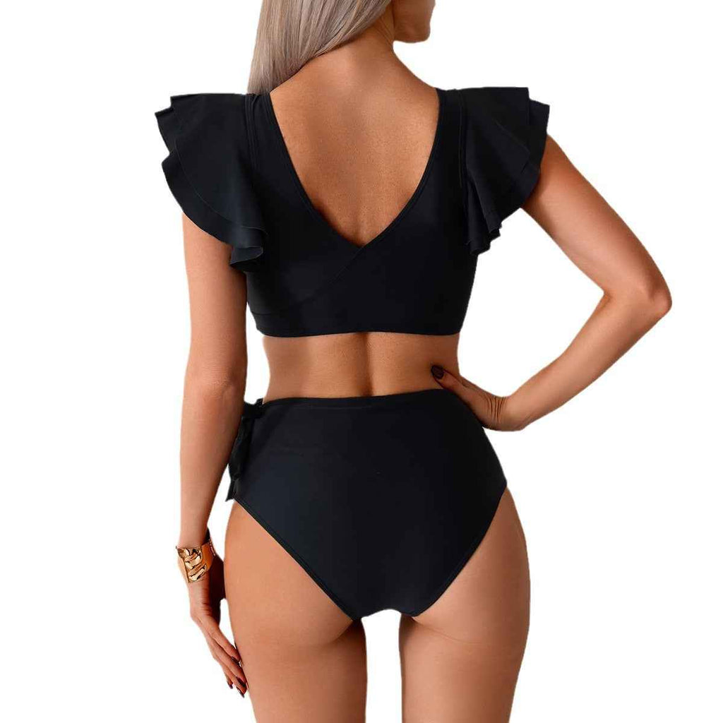 Amazon 2025 new bikini split swimsuit women Europe and the United States cross-border high waist swimming trunks bikini swimsuit wholesale