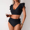 Amazon 2025 new bikini split swimsuit women Europe and the United States cross-border high waist swimming trunks bikini swimsuit wholesale