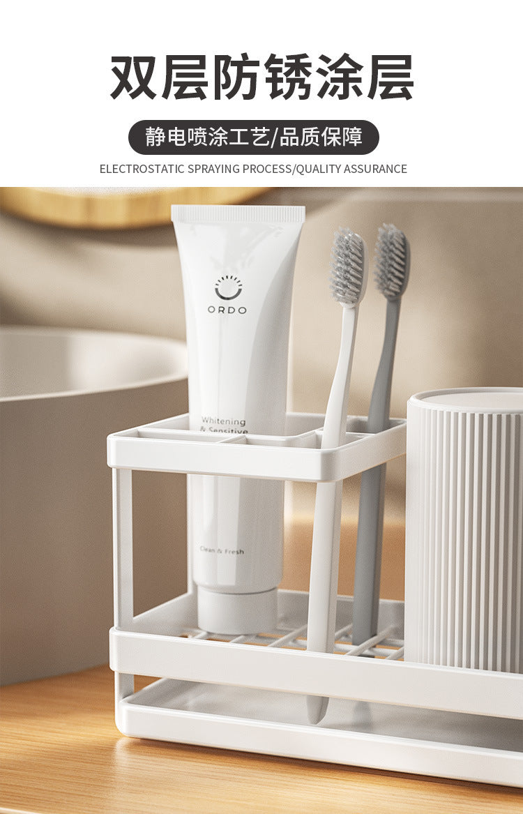 Simple Bathroom Teething Cup Toothbrush Shelf Creative Gargle Cup Dental Storage Toilet Storage Rack Electric Toothbrush Holder