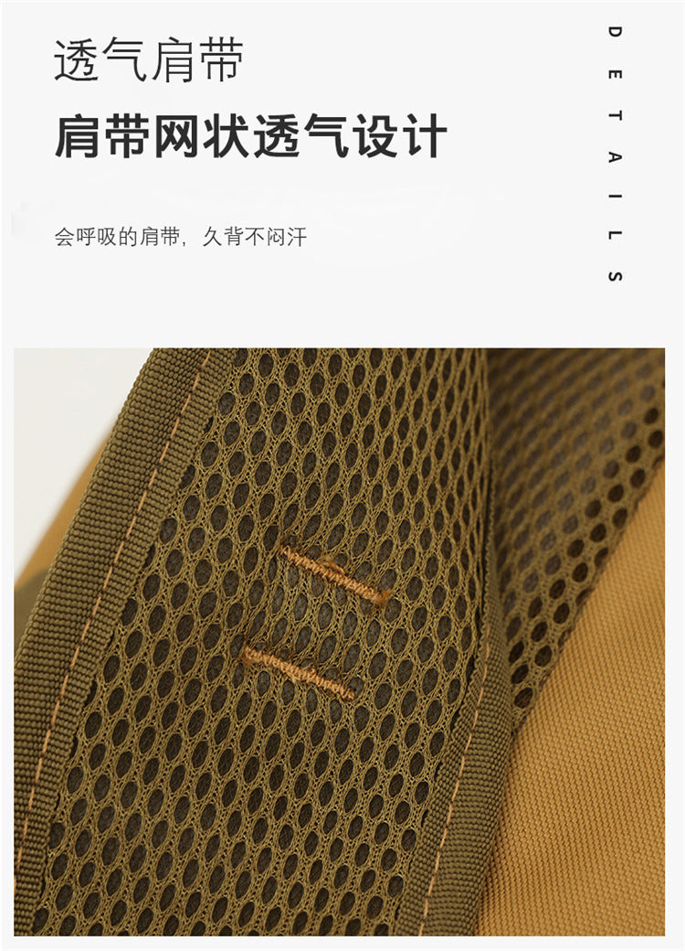 2025 New Men's Outdoor Backpack Travel Bag Large Capacity Oxford Cloth USB Charging Summer Camp Bag Export