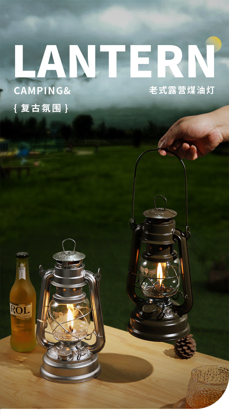 276 fire hand lantern outdoor camping lamp tent lighting lamp retro kerosene lamp atmosphere portable camping lamp