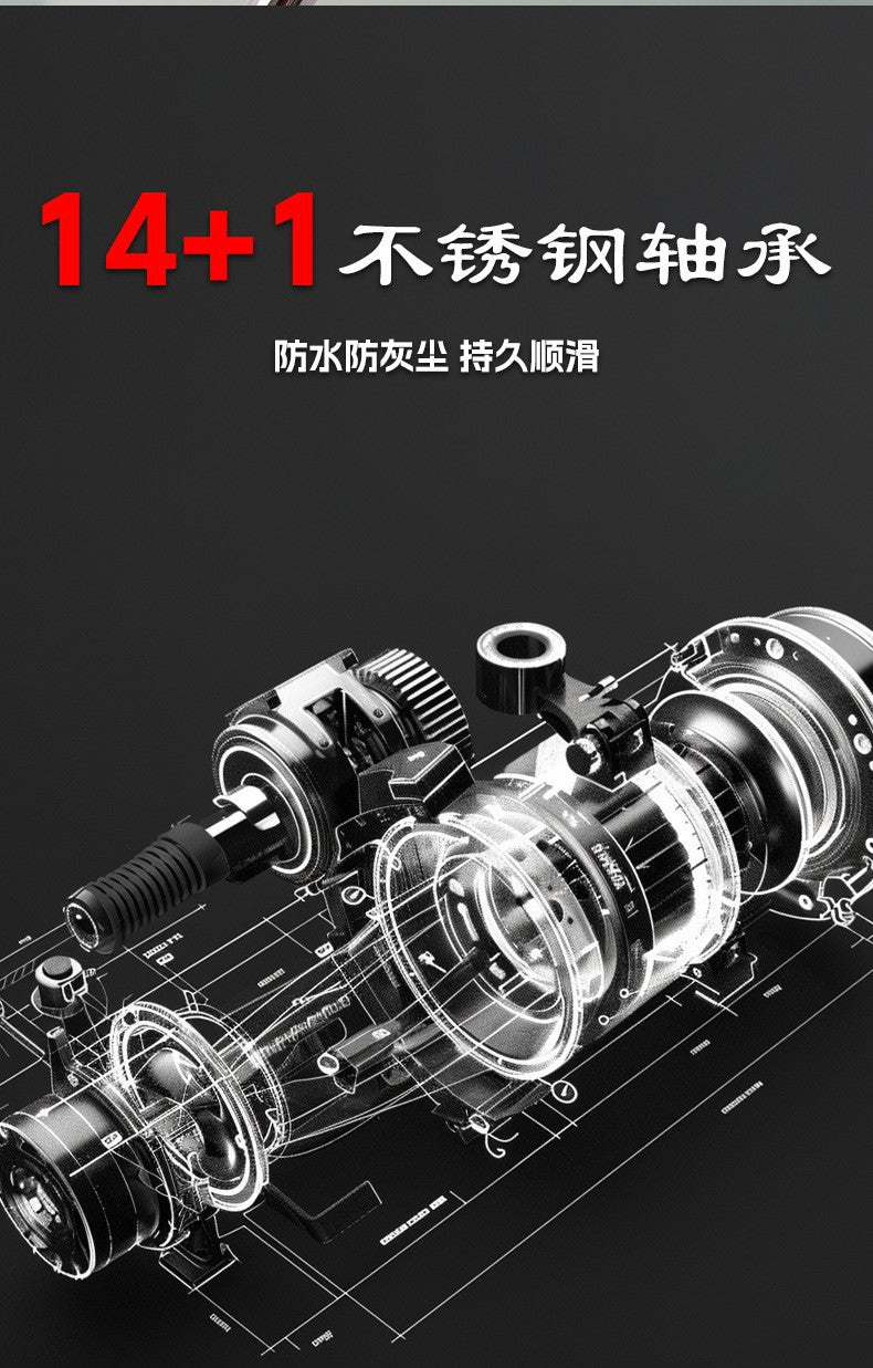 Cross-Border Manufacturer All-Metal Fishing Reel Spinning Reel Fishing Line Reel Lure Reel Spinning Reel Special Long-Distance Casting Spinning Reel