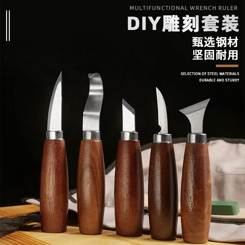Professional woodworking carving knife DIY cutting woodcutter scimitar handmade woodcarving digging spoon full set of tools woodcarving woodcarving tools