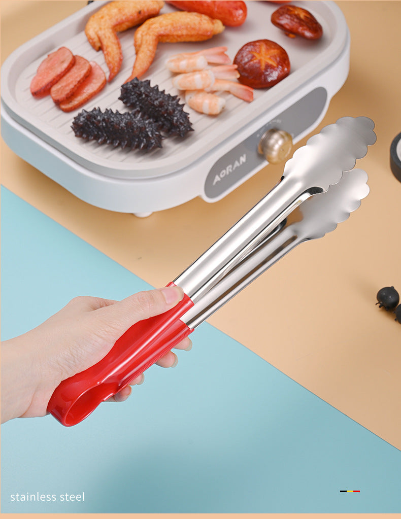 Stainless Steel Food Clip Anti-scalding Stall Commercial Buffet Malatang Special Clip Kitchen Cooked Food Clip Bread Clip