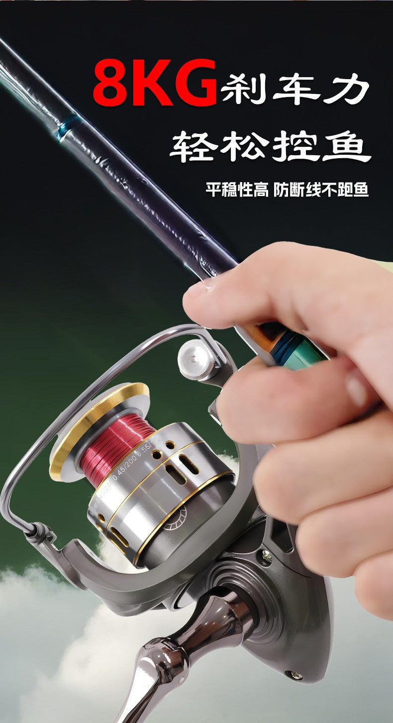 Cross-Border Manufacturer All-Metal Fishing Reel Spinning Reel Fishing Line Reel Lure Reel Spinning Reel Special Long-Distance Casting Spinning Reel