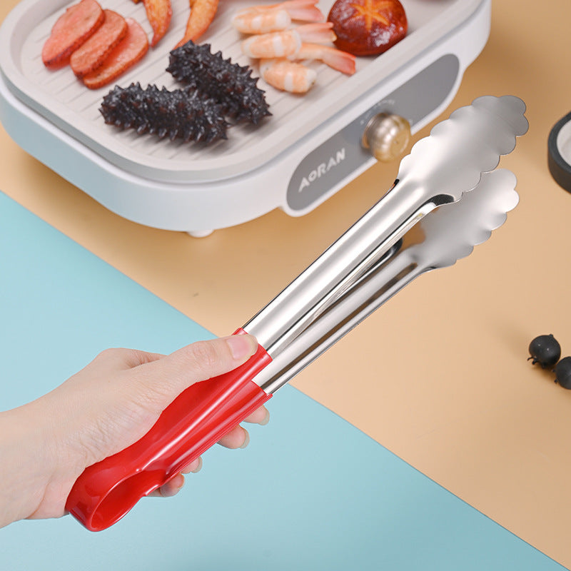 Stainless Steel Food Clip Anti-scalding Stall Commercial Buffet Malatang Special Clip Kitchen Cooked Food Clip Bread Clip