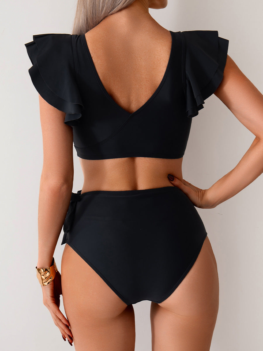 Amazon 2025 new bikini split swimsuit women Europe and the United States cross-border high waist swimming trunks bikini swimsuit wholesale