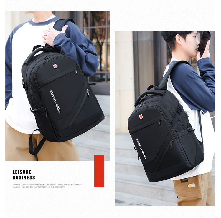 Cross-border Backpack Men's Large Capacity Business Travel Bag Computer Backpack Junior Senior high school College Student Schoolbag New Travel