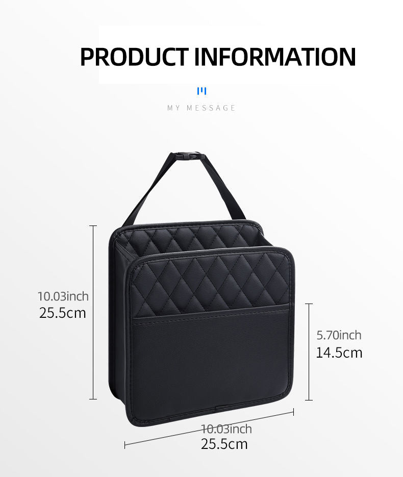 Cross-border upgrade car chair back suede storage bag seat storage cup bag multi-compartment bundled storage bag
