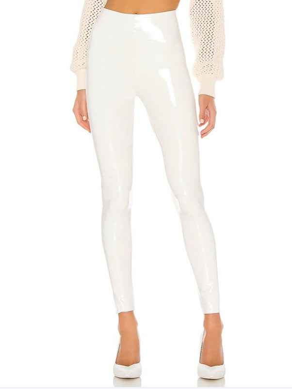 Cross-border Amazon Europe and America White Leather Pants Women's Cropped Pants Sexy PU Tight Slim Fit Summer Foreign Trade Hot Women's Clothing