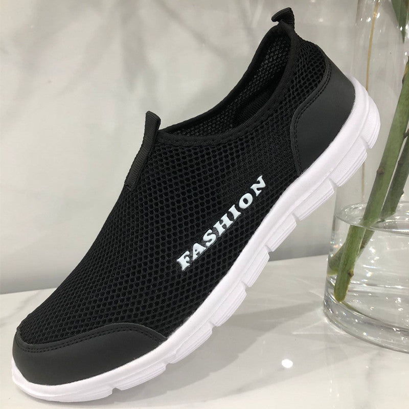 New Summer Mesh Men's Shoes Breathable Mesh Casual Sports Women's Shoes Korean Style Couple Shoes Mesh Shoes Men's Running Shoes