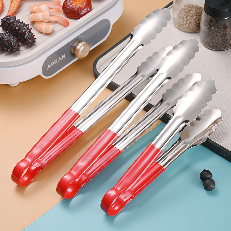 Stainless Steel Food Clip Anti-scalding Stall Commercial Buffet Malatang Special Clip Kitchen Cooked Food Clip Bread Clip