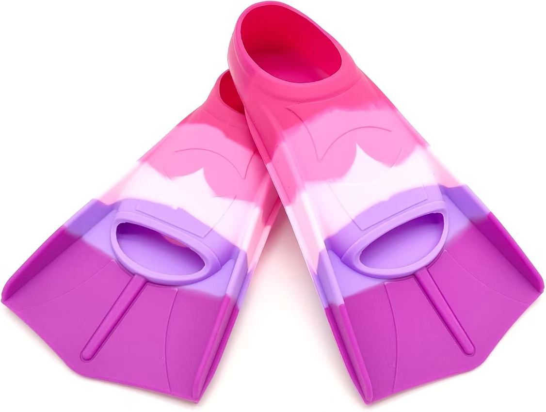 Hot sale professional training freestyle silicone frog shoes short flippers adult children flippers frog shoes manufacturers wholesale