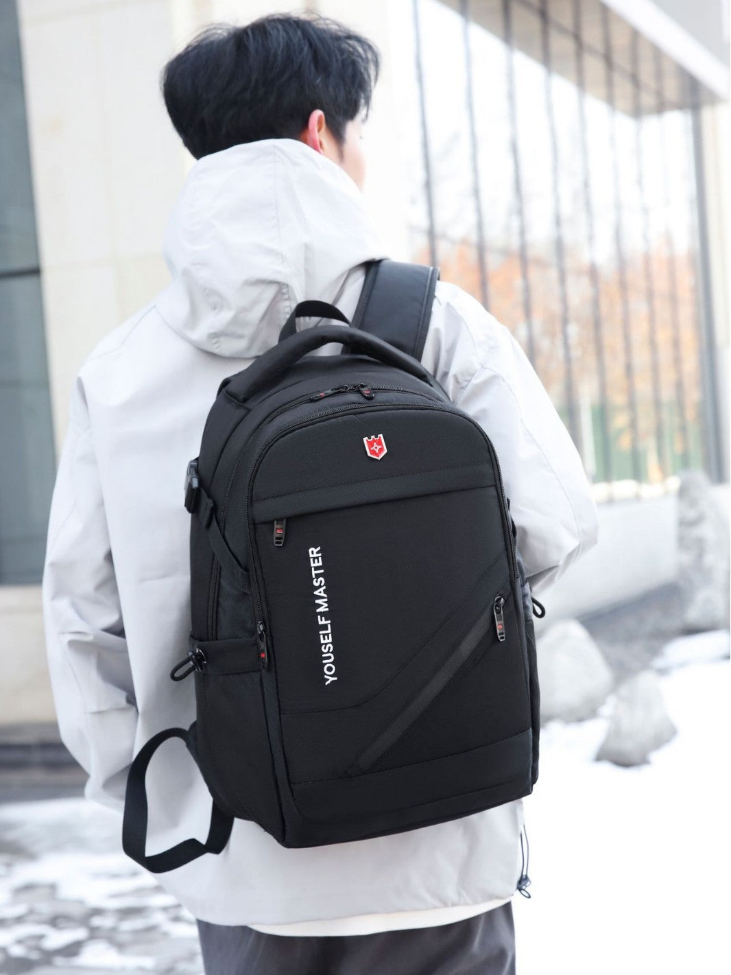 Cross-border Backpack Men's Large Capacity Business Travel Bag Computer Backpack Junior Senior high school College Student Schoolbag New Travel
